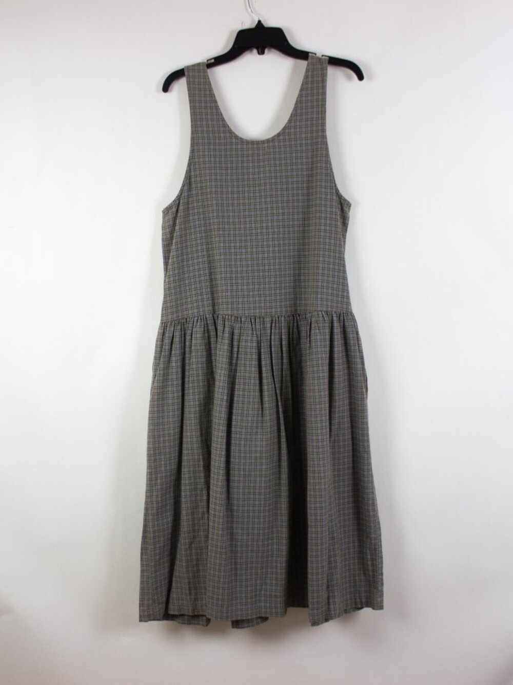 Vintage 90s GAP Button Up Jumper Maxi Dress Cottagecore Plaid - Picture 3 of 10